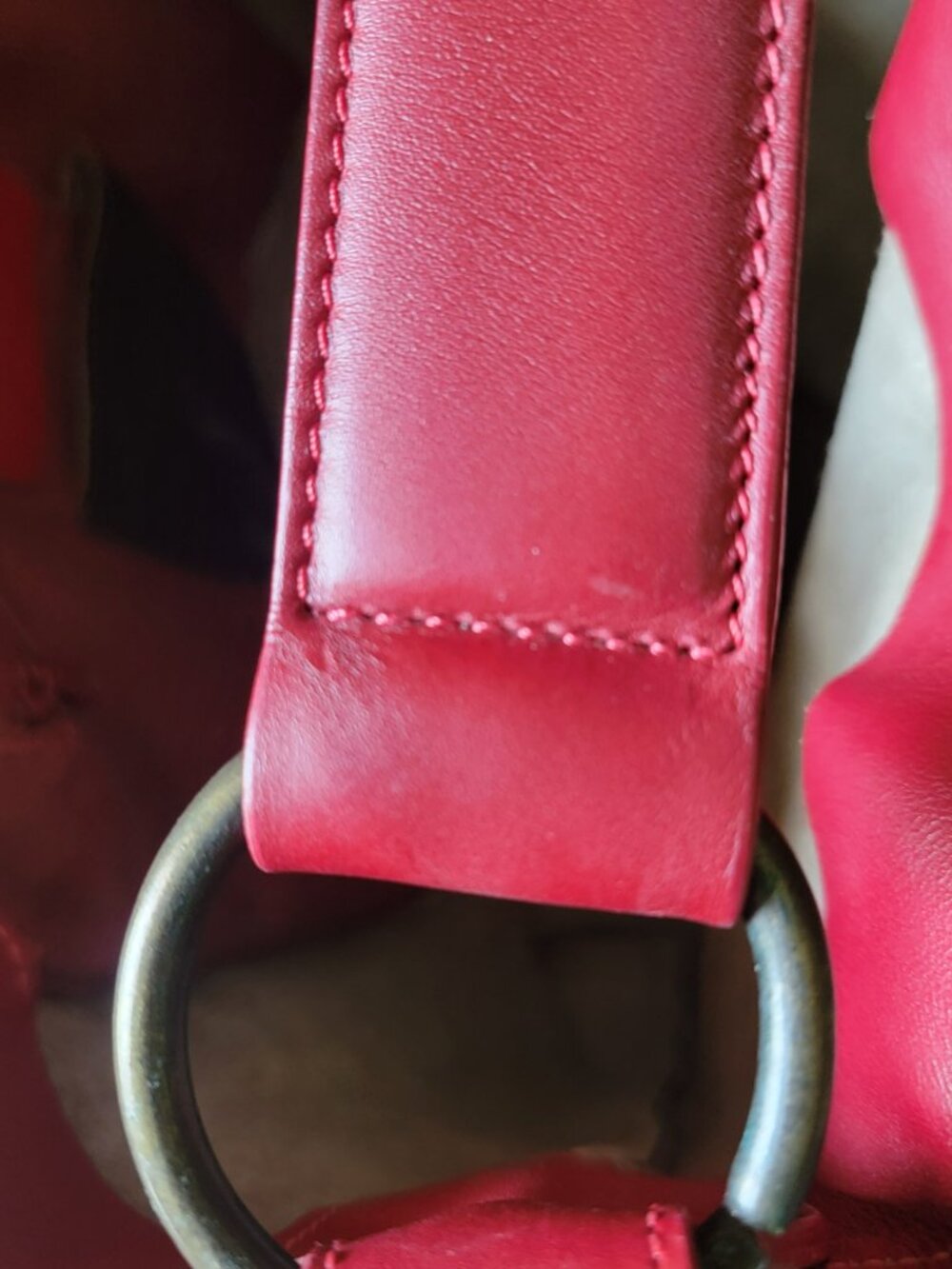 Maurizio Taiuti Italy Cowhide Hair On Hide Leather Shoulder Bag Red Animal Print - Picture 14 of 14